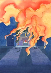 Bei der Messe ist es, als ob ein loderndes Feuer göttlicher Liebe die Kirche durchdringt - Liebe vom Vater, der uns bei jeder Messe seinen Sohn 