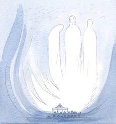 Bei der Messe wurde meine Seele in die Freude der Heiligsten Dreifaltigkeit gehoben; ich war nahe bei Christi heiliger Mutter, nahe dem Schleier, der den Himmel von der Erde trennt