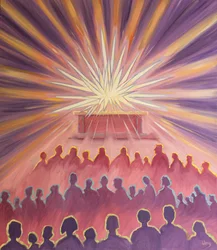Bei der Messe umhüllt die göttliche Liebe des Vaters Jesus in einem weißen Feuer des Opfers