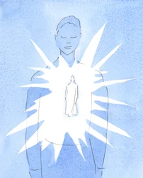 Durch den Heiligen Geist ist Christus in der Seele des getauften Menschen gegenwärtig, strahlt seine Liebe und Weisheit aus und erleuchtet die Seele mit göttlicher Freude und Güte.