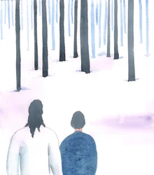 Christus zeigte mir ein Stück Land vor mir, wie ein Waldboden, der mit Schnee bedeckt ist, 2005