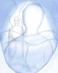 Ich sah Christi strahlende Gegenwart, hinter meinen Gedanken und Erinnerungen