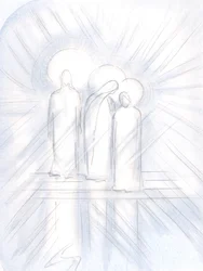 Ich sah Jesus klar, Seine Heilige Mutter an Seiner Seite und den Heiligen Josef neben Ihr. Christus gibt sie uns als Helfer und Vorbilder
