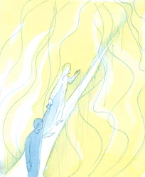 Wenn jemand auf dem Weg zum Tod mit Christus vereint bleibt, führt Christus diese Seele sicher auf dem schmalen Weg, indem er sie an der Hand in das Feuer der Gottheit führt