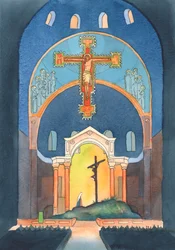 In der Westminster Cathedral und in jeder katholischen Kirche wird das Opfer von Golgatha bei der Messe für unser Heil neu dargebracht