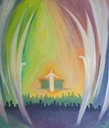 Jesus ist wirklich bei uns in der Messe gegenwärtig, angebetet von den Engeln