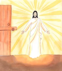 So wie Jesus leise durch eine verschlossene Tür kam, um bei seinen Freunden im Obergemach zu sein und ihnen Mut und Freude zu bringen, so kommt er leise zu uns, wenn wir unser Vertrauen in ihn setzen