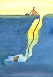 Unser Gebet ist wie eine Rettungsleine, die vom Himmel herabgelassen wird, um denen zu helfen, die in Schwierigkeiten verloren und gefangen sind