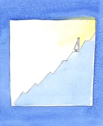Unser Fortschritt in Richtung Himmel kann wie ein Verkaufsdiagramm sein
