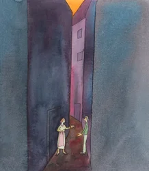 Menschen, die gerne böswilligen Klatsch oder skandalöse oder anstößige Gespräche führen, sind wie Menschen, die sich entscheiden, in einer schmutzigen Gasse zu stehen, die unter den Füßen beschmutzt ist, anstatt an einem schönen Treffpunkt in frischer Luft