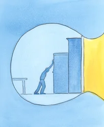 Jemand, der sich weigert zu vergeben und der jemanden hasst und verachtet, ist, als ob er Möbel gegen die Innenseite der Tür seiner Seele stapelt