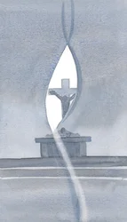 Der Heilige Geist durchdringt den Schleier bei der Heiligen Messe und offenbart uns das Geheimnis von Christi Leiden.