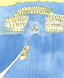 Die Reise vom Leben zum Tod ist wie eine Seilbahnfahrt zwischen zwei Bergen