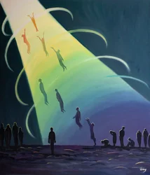 Die Seelen des Fegefeuers werden in Gottes Glückseligkeit gezogen, sobald sie die Helligkeit seiner Herrlichkeit ertragen können