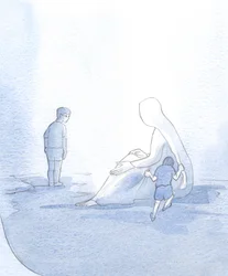 Um unsere Beziehung zu Maria zu veranschaulichen, sah ich ein kleines Kind lautstark zerren und dennoch Trost empfangen; das andere Kind, stolz und misstrauisch, hielt Abstand und erhielt daher nicht ihre Hilfe
