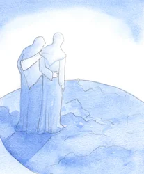 Als Unsere Liebe Frau Elisabeth beim Besuch begrüßte, lobten sie Gott für Seine Liebe. Unsere Liebe Frau hielt die ganze Welt im Sinn, die Ihr Sohn helfen wollte