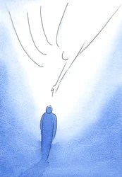 Unter dem Mantel unserer Lieben Frau wird die freudige Seele von Christus gespeist, von seinem Geist erleuchtet und aufgefordert, zum Vater aufzublicken.