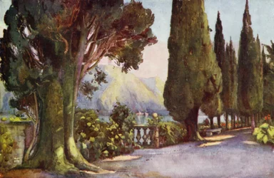 Zypressenallee, Villa del Pizzo, Lago di Como