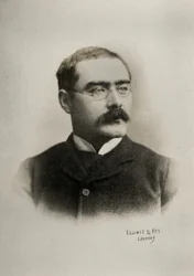 Porträt des englischen Schriftstellers Rudyard Kipling