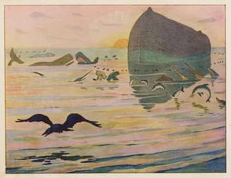 Noahs Arche: Der Rabe wird ausgesandt