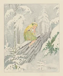 Illustration für Blondchen in Blüten