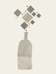 Schwebende geometrische Flasche