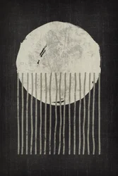 Monochromer abstrakter Mond