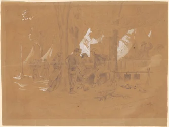 Camp Ellsworth, in der Nähe von Alexandria—Fünf Zouaven