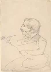 Eastman Johnson beim Skizzieren