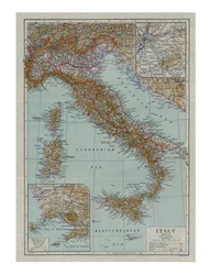 Karte des modernen Italien, ca. 1910er