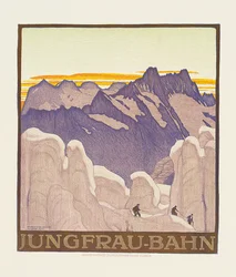 Jungfrau-Bahn, Plakat zur Werbung für die Jungfrau-Bahn