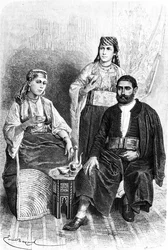 Jüdischer Mann und Frau aus Tanger, 1878