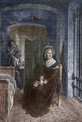 Marie Antoinette im Gefängnis der Conciergerie in Paris eingesperrt