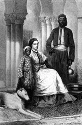 Miss Tinne in ihrem Kairoer Zuhause, Illustration aus 