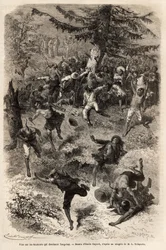 Rixe auf den Höhen, die Tong-hay (oder Tong hay) dominieren, eines der Mitglieder der Expedition, das auf den Höhen der Stadt zeichnete, wird von einer neugierigen Menge verfolgt, die einen allgemeinen Kampf erklärt, jeder will so nah wie möglich sehen