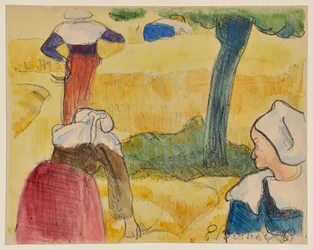 Frauen bei der Ernte - Die Anbetung der Hirten - Der Schnitter [Probedruck a]