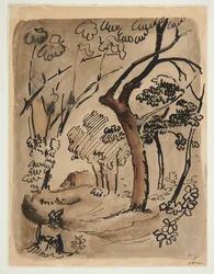 Landschaft mit Bäumen, ca. 1890-95