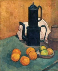 Der blaue Kaffeekanne