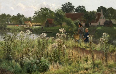 Der Fluss Lys bei Astene, ca. 1885