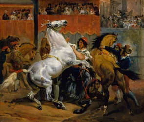 Der Start des Rennens der reiterlosen Pferde, 1820