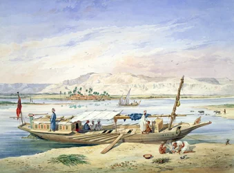 JWPs Kanja, am Ostufer des Nils bei Luxor vertäut