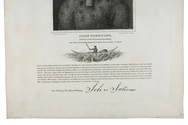 John Sakeouse, ein Eingeborener von Jacob Sound, Grönland, der erste Eskimo, der in diesem Land bekannt wurde, 1816