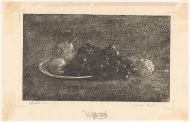 Schale mit Trauben und anderem Obst