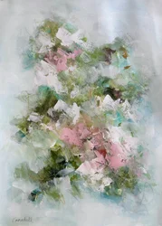 Weicher rosa Garten
