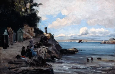 Samstag am Frauenbadestrand, 1876