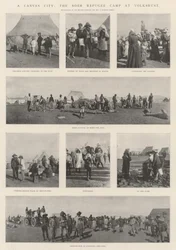 Eine Zeltstadt, das Burenflüchtlingslager in Volksrust