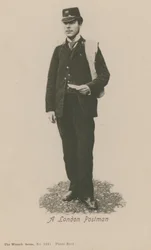 Ein Londoner Postbote