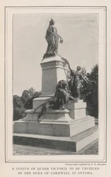Eine Statue von Königin Victoria, die vom Herzog von Cornwall in Ottawa enthüllt wird