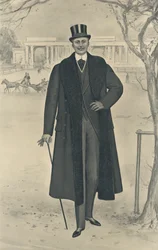 Ein guter, brauchbarer Mantel, gefüttert mit Moschusratte und Biberkragen