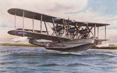 Blackburn Iris Flugboot kurz vor der Landung auf dem Wasser